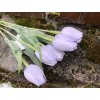 Umělé tulipány fialové 6 ks