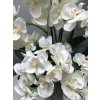 Umělá bílá orchidej v květináči