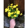 Umělé květiny blatouch žlutý