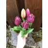 Umělé latexové tulipány fialové