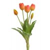 tulipány jako živé, latexové tulipány oranžové