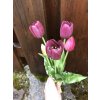 Fialové latexové tulipány svazek