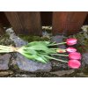 Umělé latexové tulipány růžové 40cm