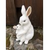 Bílý zajíc jarní dekorace 16 cm