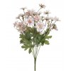 Umělá kytice bílo růžových květin 34 cm
