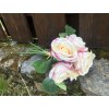 Umělé růže krémově růžové 29 cm