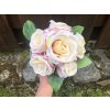 Umělé růže krémově růžové 29 cm