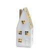 Porcelánový domeček s LED osvětlením 17 cm