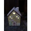 Keramický LED domeček barva hořčicová 11 cm
