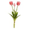 Umělé tulipány silikonové v lososové barvě 40 cm
