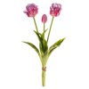 Umělé tulipány jako živé fialové 40 cm