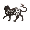 Kovová dekorace kočka zápich