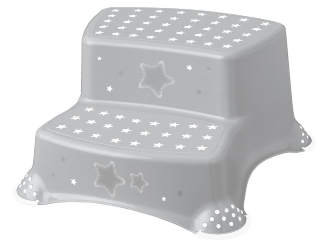 KEEEPER Dvojstupienok k WC / umývadlu "Stars", Šedá