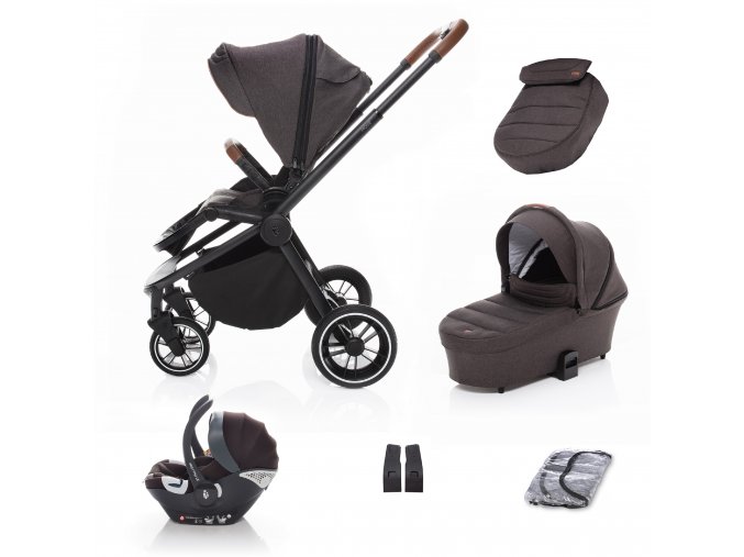 ZOPA SET kočík Move+ korba+adaptéry+autosedačka, Rocky Grey/Black