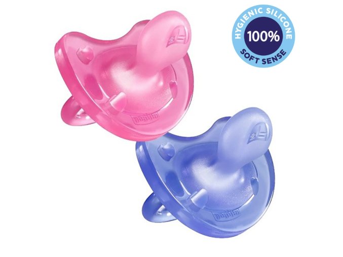 CHICCO Cumlík Physio Soft celosilikónový 16-36m dievča