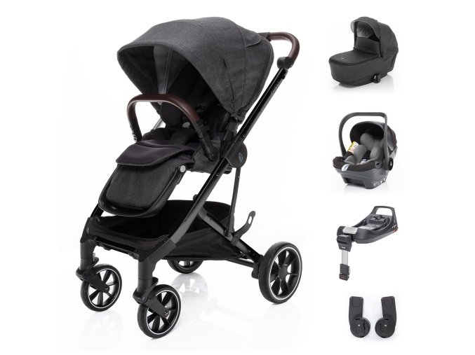 ZOPA Set kočík Quest+ korba+ adaptéry+ autosedačka+ báza, Vulcan Black/Black