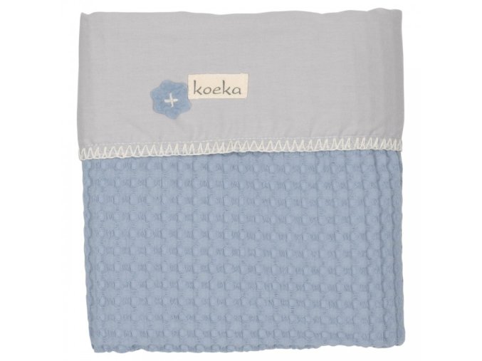 Koeka Deka Antwerp 75x100, waffle/flanel, soft blue/silver grey
