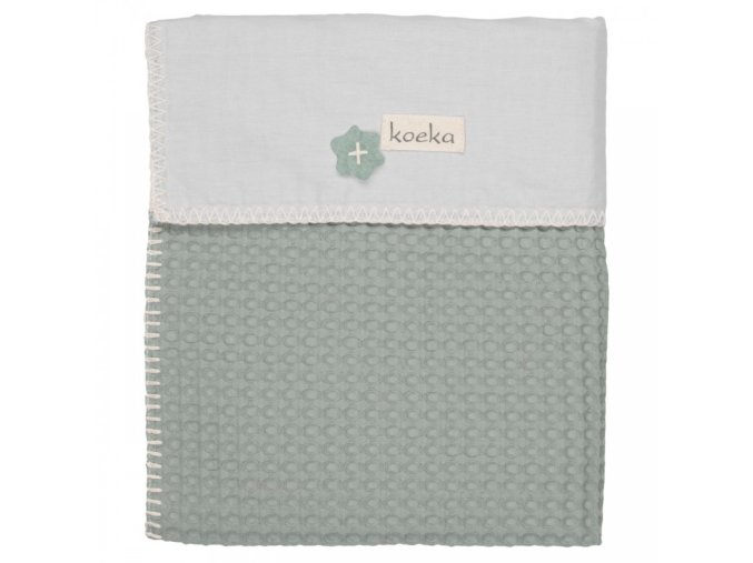 Koeka Deka Antwerp 75x100, waffle/flanel, sapphire/silver grey