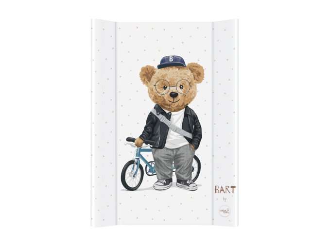 CEBA BABY Podložka prebaľovacia 2-hranná s pevnou doskou (50x70) Comfort Fluffy Puffy (Varianta  Bart)
