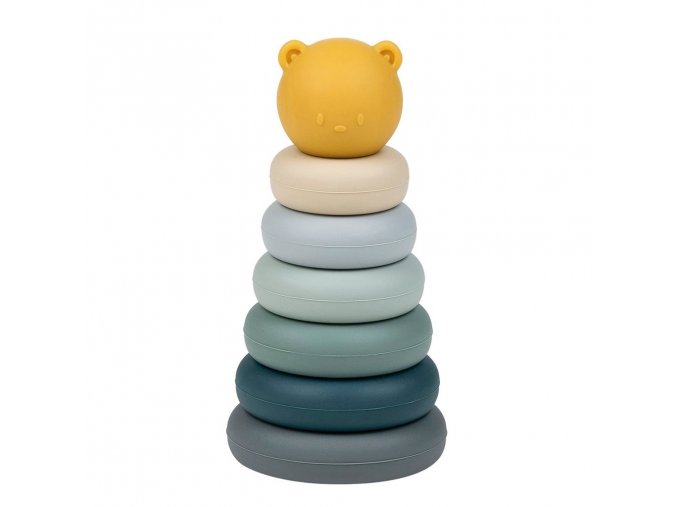 NATTOU Hračka stohovacia pyramída silikónová Green (Varianta  16 cm)