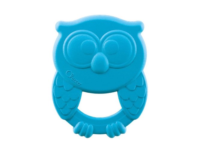 CHICCO Hryzačka Eco+ Sova Owly modrá (Varianta  3m+)
