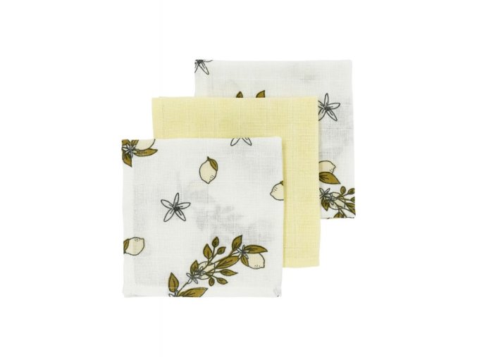 Meyco Mušelínová plena-žínka 3-balení - Lemon Soft yellow