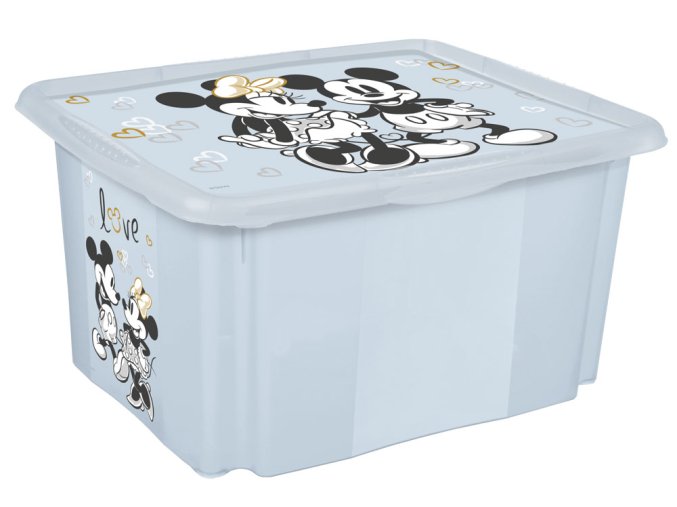 KEEEPER Úložný box s vekem velký "Mickey", Modrá II