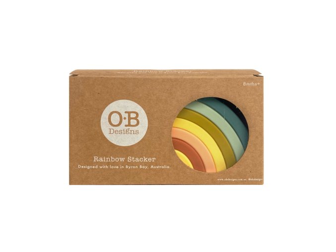 OB Designs Silikónová hračka dúha, Blueberry