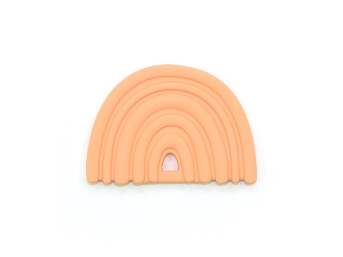 OB Designs Silikónová hryzačka dúha, Peach