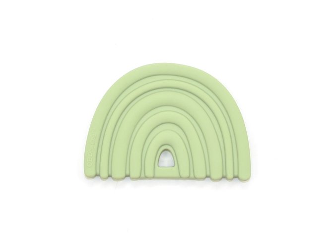 OB Designs Silikónová hryzačka dúha, Green