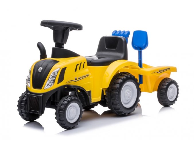 Odrážadlo traktor s prívesom New Holland žltá