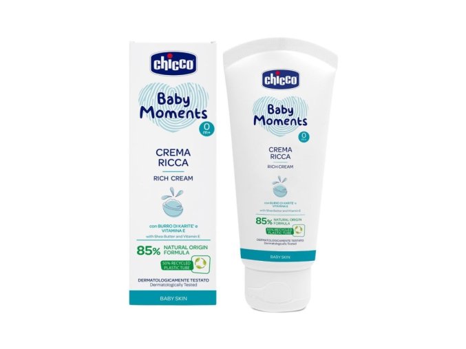 CHICCO Krém vyživujúci Baby Moments 85% prírodných zložiek 100ml, 0m+