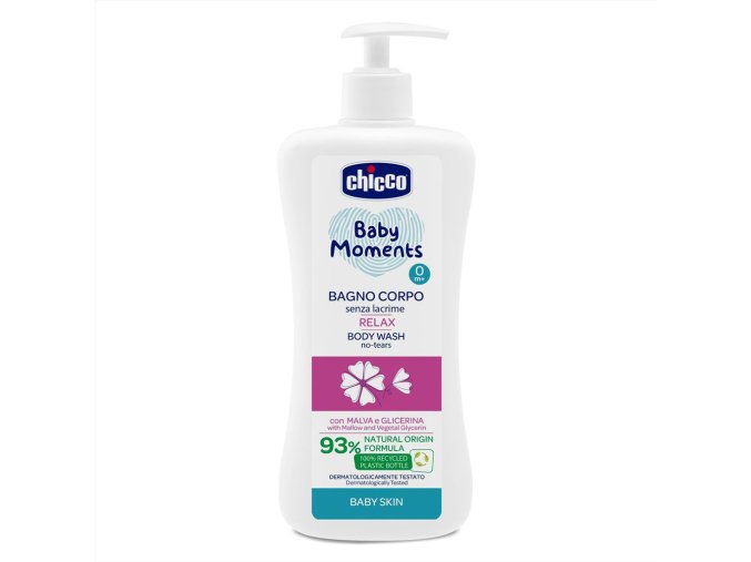 CHICCO Šampón na telo s dávkovačom Baby Moments Relax 93% prírodných zložiek (Varianta  500 ml)