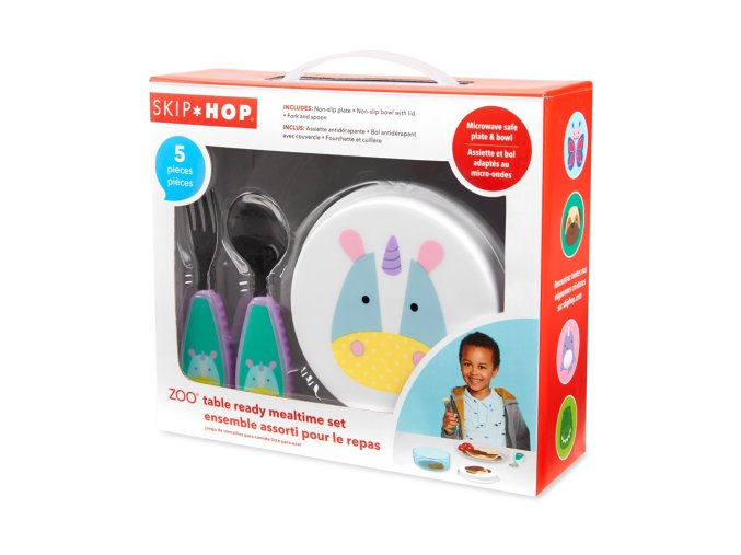 SKIP HOP Zoo Set jedálenský 5 ks (Varianta  Jednorožec 12m+)
