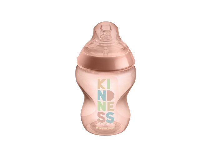 TOMMEE TIPPEE Kojenecká láhev C2N modrá 260ml 0m+, Růžová