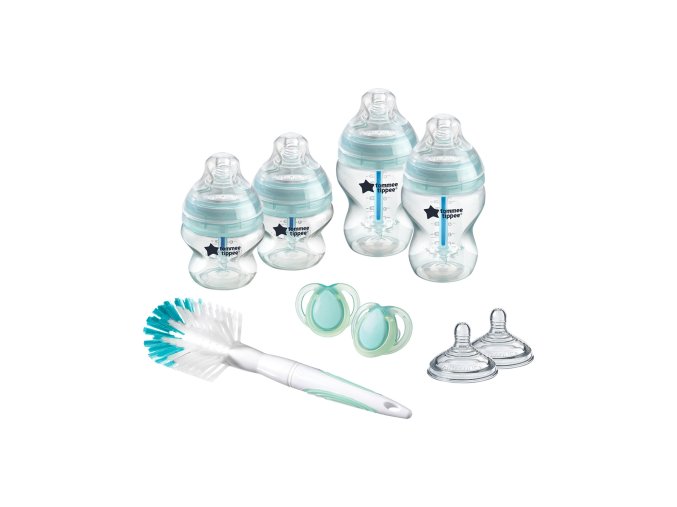 TOMMEE TIPPEE Advanced novorodenecký set fliaš s kefou, 8ks