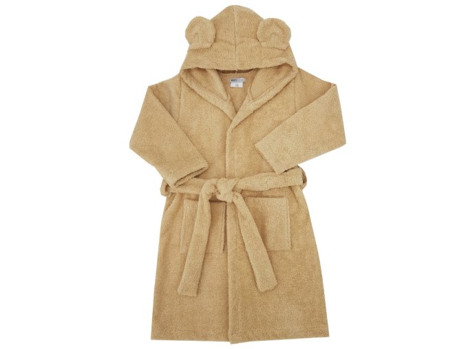 EKO Župan bavlnený s kapucňou a uškami Beige veľ (Varianta . 80-86)