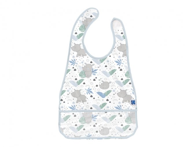 Podbradník plastový s vreckom Savanna Pattern Blue