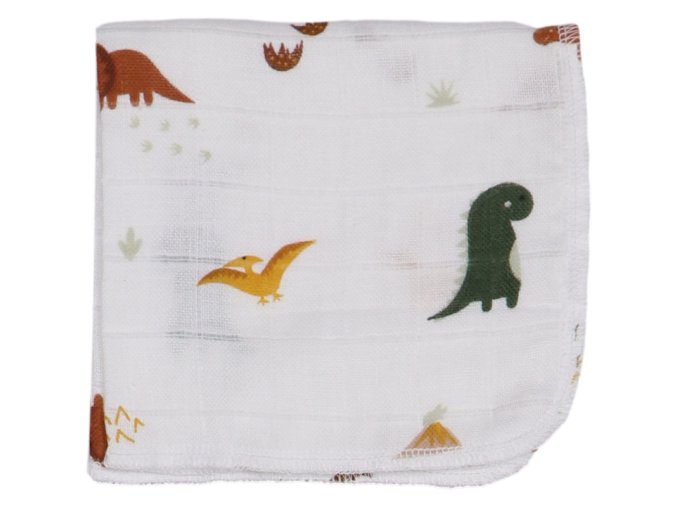 TRYCO Mušelínová žinka na tvár, 3ks - Dinosaur