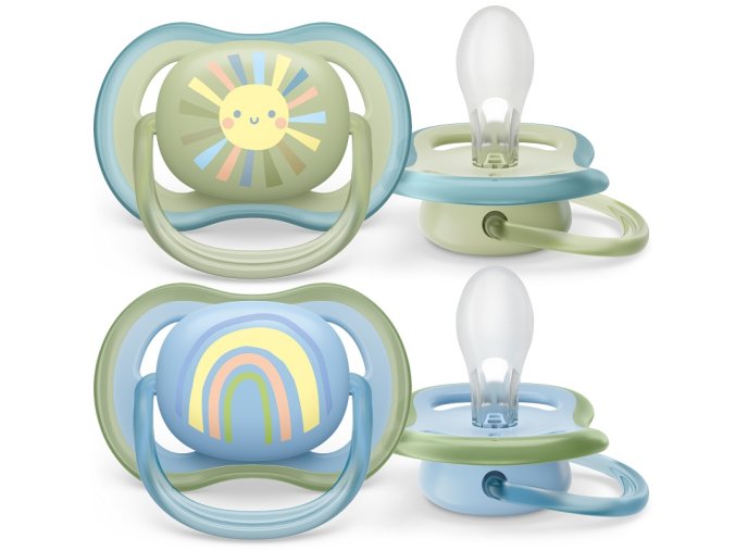 Philips AVENT Cumlík Ultra air obrázok 0-6m chlapec (dúha (Varianta ) 2ks)