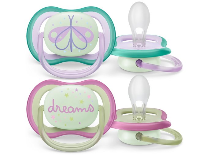 Philips AVENT Cumlík Ultra air nočný 0-6m dievča (Varianta  2ks)