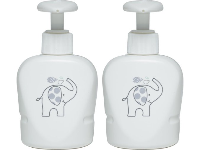 11906 sada dvou davkovacu mydla a samponu pro termovanicku bebe jou