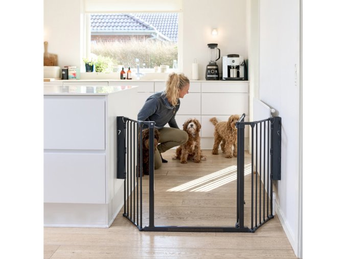 DogSpace Max M priestorová zábrana, kovová, čierna