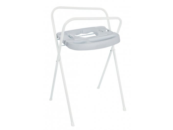 9399 kovovy stojan click na vanicku bebe jou 103 cm light grey