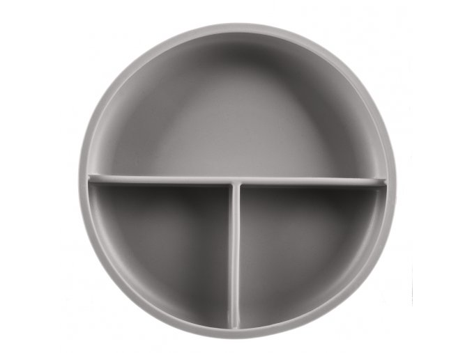 ZOPA Silikónový delený tanier s prísavkou, Dove Grey