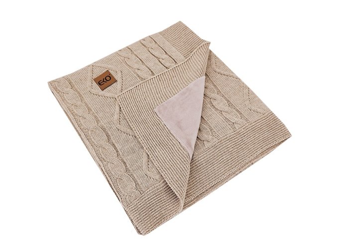 EKO Deka kašmírová s velúrovou podšívkou (Varianta  Beige 100x80 cm)