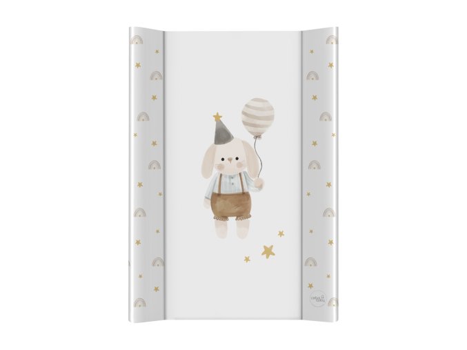 CEBA BABY Podložka prebaľovacia 2-hranná s pevnou doskou (50x70) Ultra Light (Varianta  Birthday Bunny)