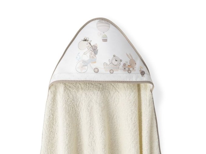 INTERBABY OSUŠKA froté ZVIERATKÁ - krémová