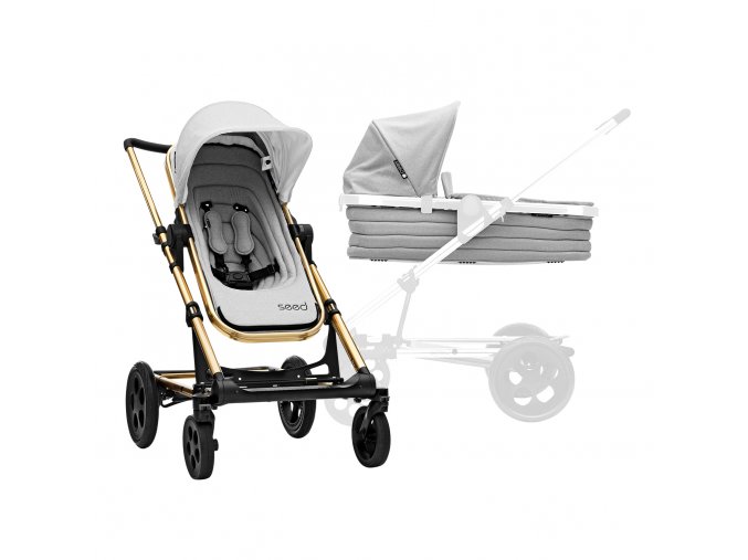 BRITAX SET Kočík Seed Papilio Copper, Black/Grey Melange