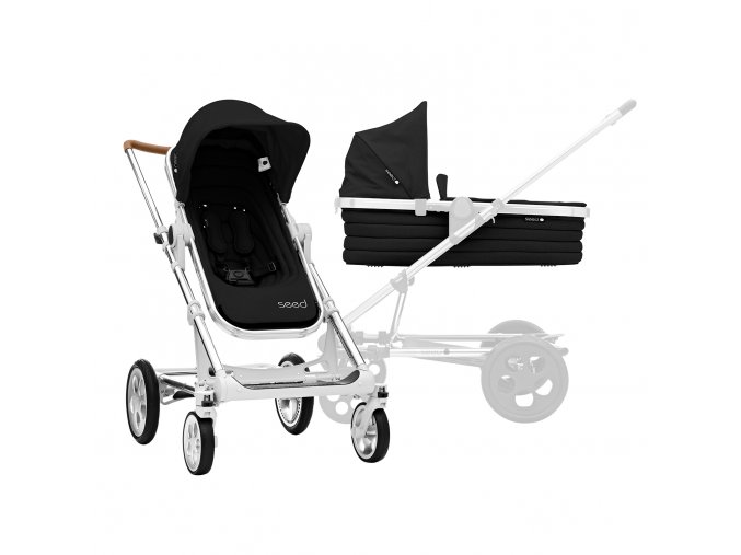 BRITAX SET Kočík Seed Papilio Silver, Cognac/Black